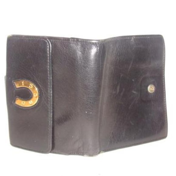 Gucci Supple Black Leather Bi-fold Horseshoe - Picture 9 of 12